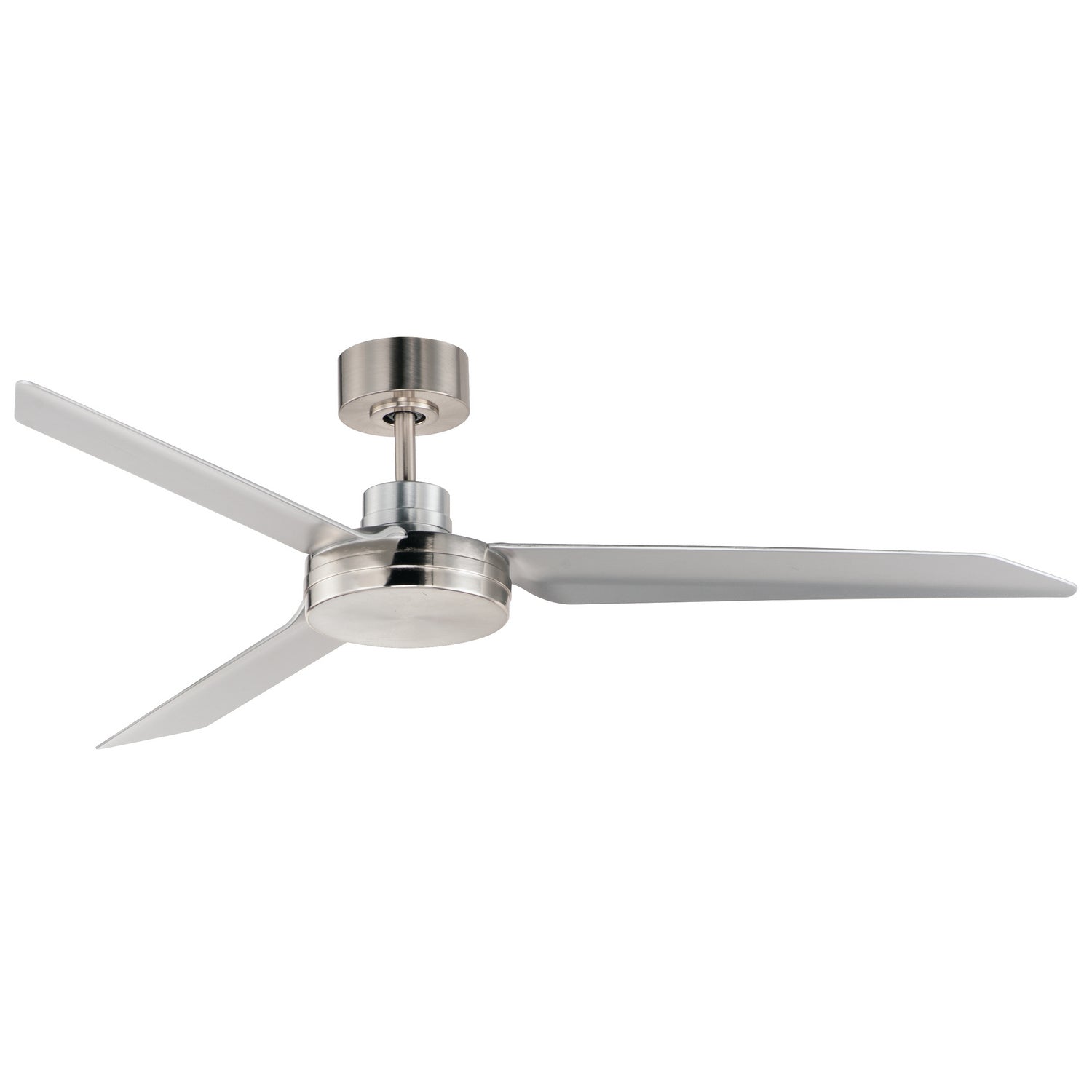 Éclairage Maxim 88807SN Plafond extérieur ultra-mince Ventilateur en nickel satiné