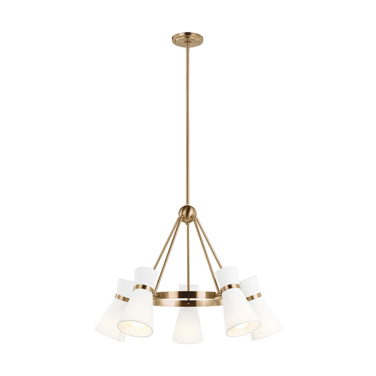 Visual Comfort Studio Canada - 3190505EN3-848 - Five Light Chandelier - Clark - Satin Brass
