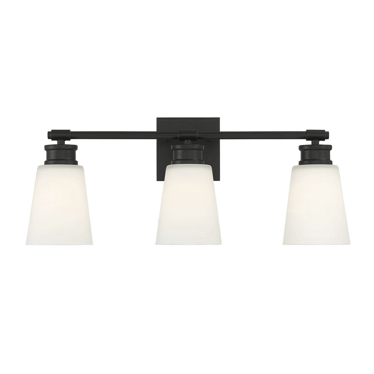 Meridian M80055MBK Three Light Bathroom Vanity Light in Matte Black