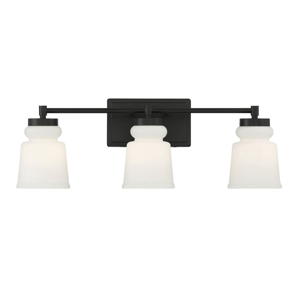 Meridian M80058MBK Three Light Bathroom Vanity Light in Matte Black