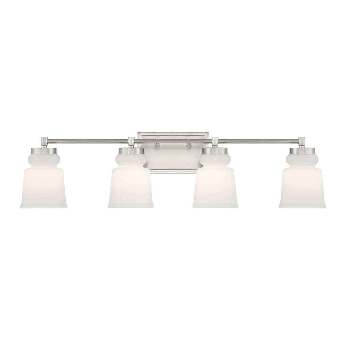 Meridian M80059BN Four Light Bathroom Vanity Light in Brushed Nickel