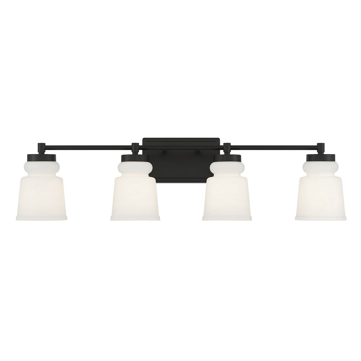 Meridian M80059MBK Four Light Bathroom Vanity Light in Matte Black