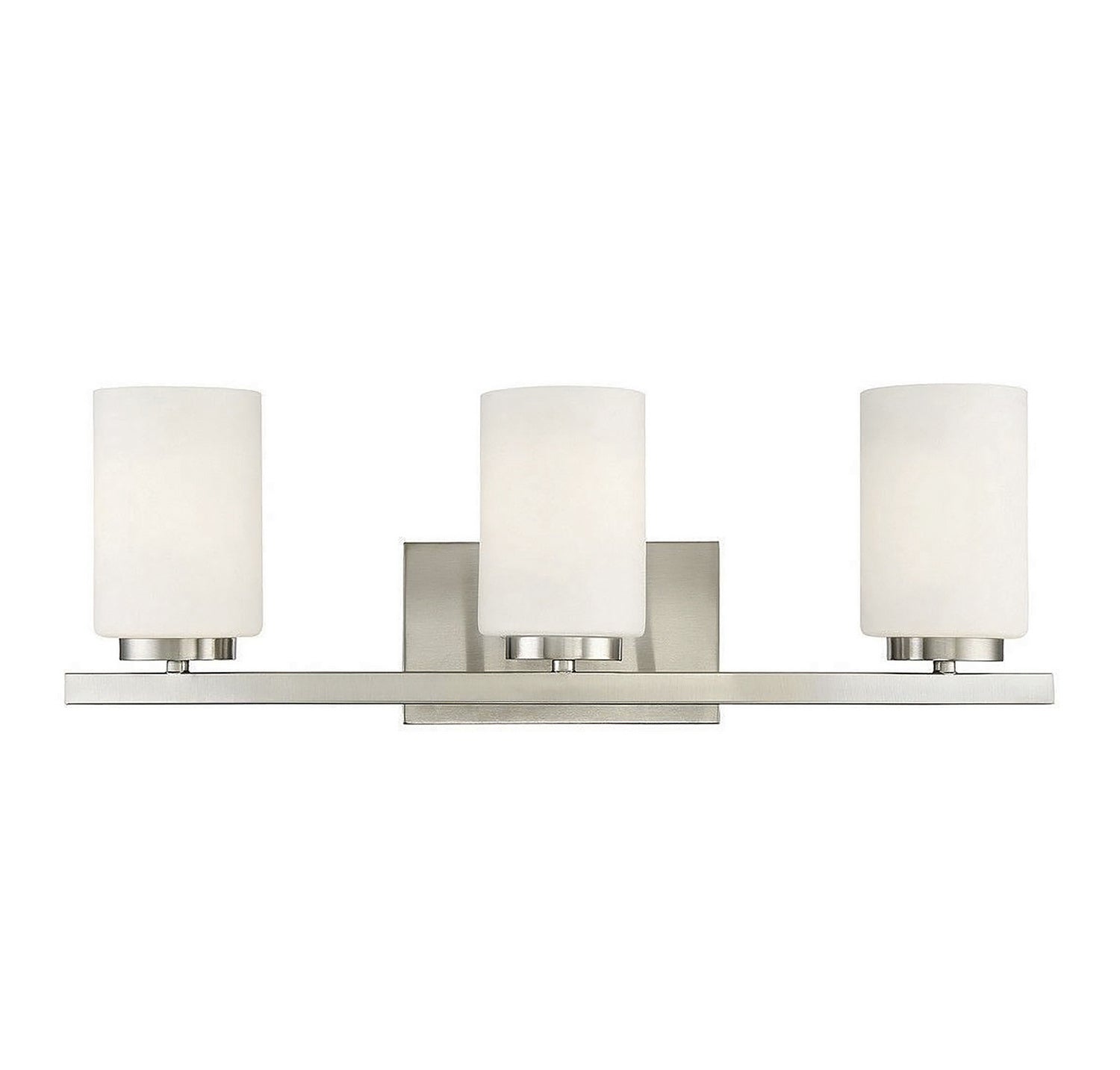 Meridian M80067BN Three Light Bathroom Vanity Light in Brushed Nickel
