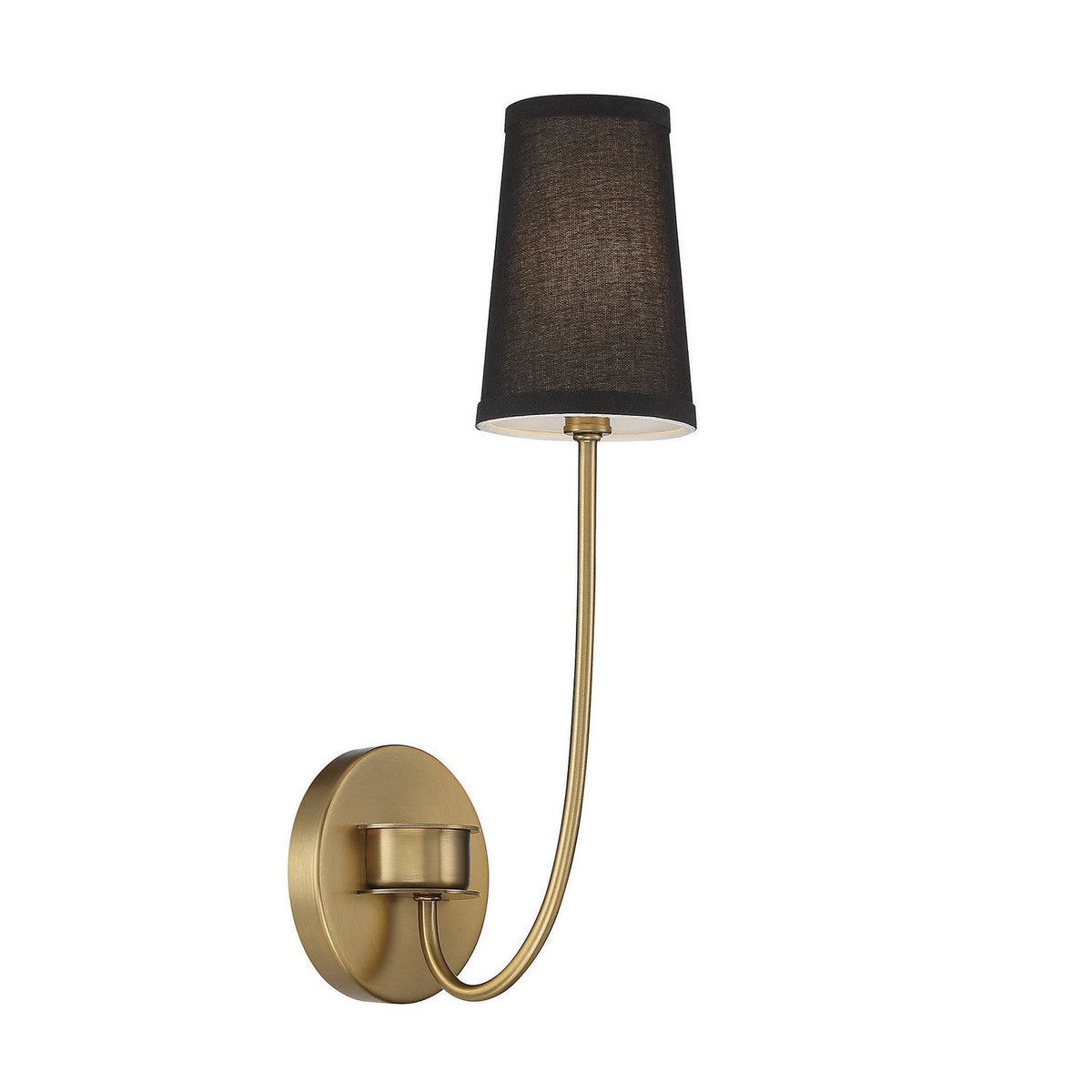 Meridian M90064NB One Light Wall Sconce in Natural Brass