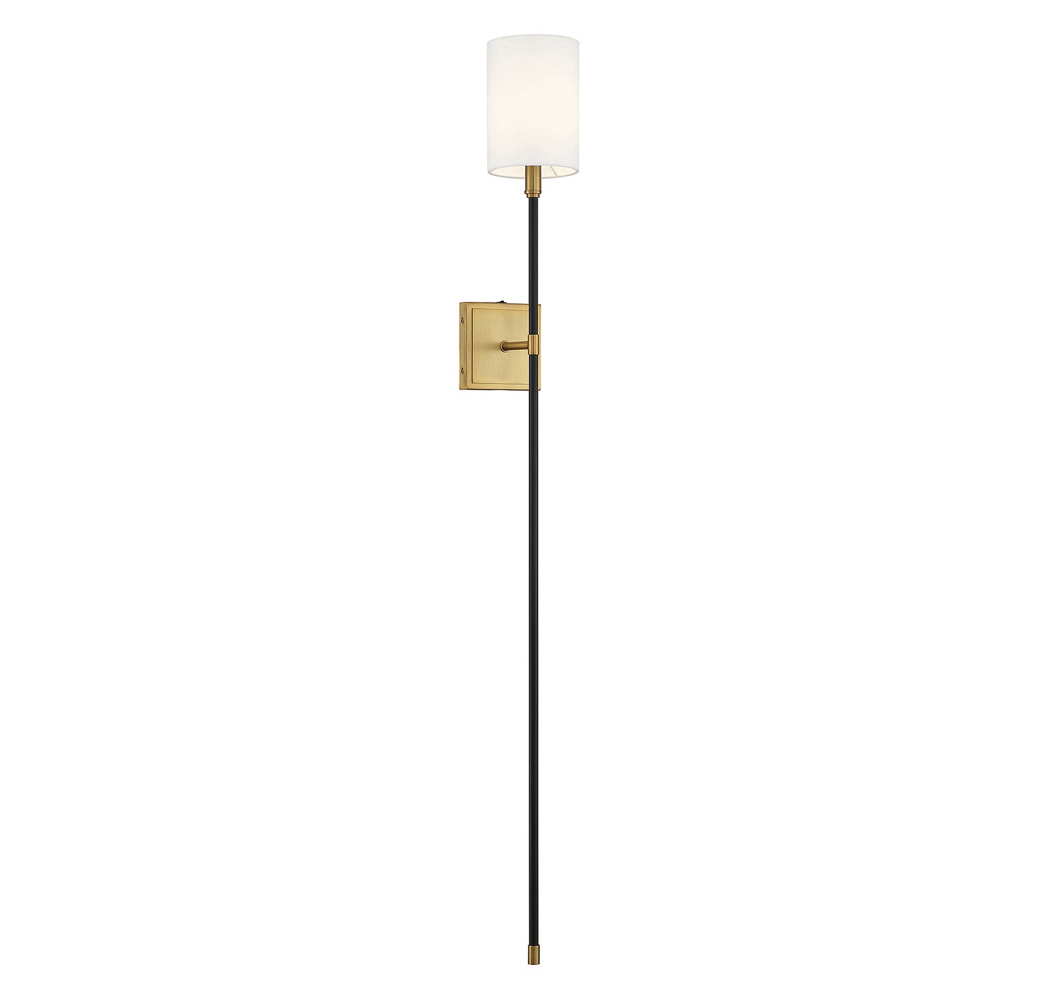 Lumière Meridian M90069BNB One Murale en noir avec des accents en laiton naturel