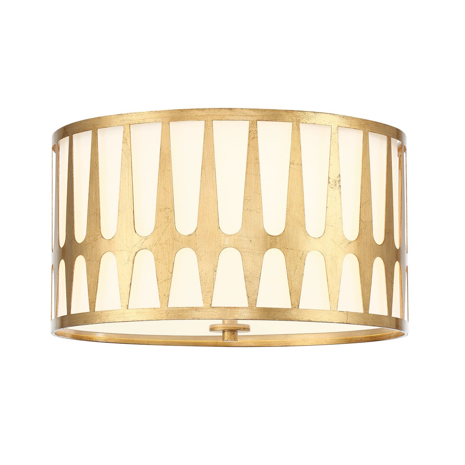 Crystorama - ROY-800-GA - Three Light Flush Mount - Royston - Antique Gold