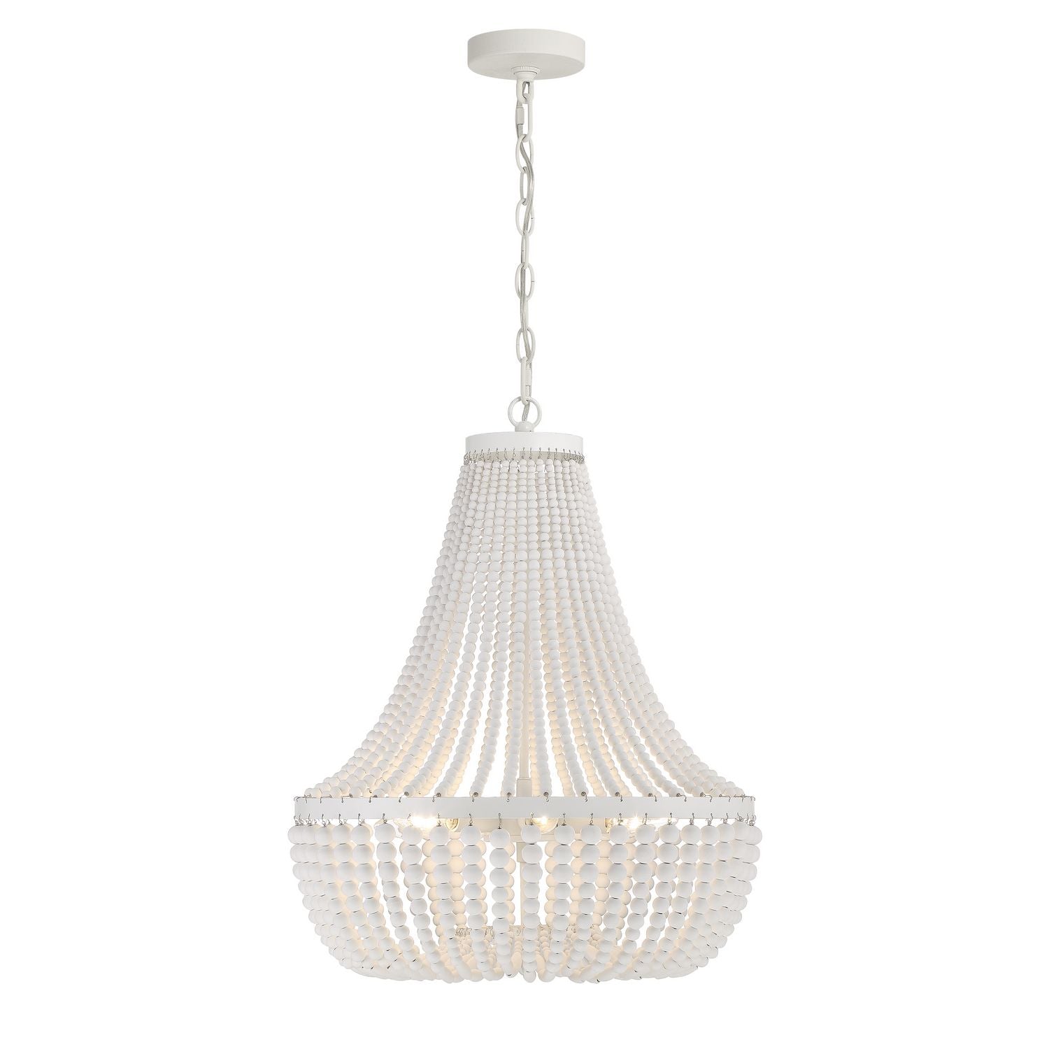 Crystorama - 608-MT - Six Light Chandelier - Rylee - Matte White