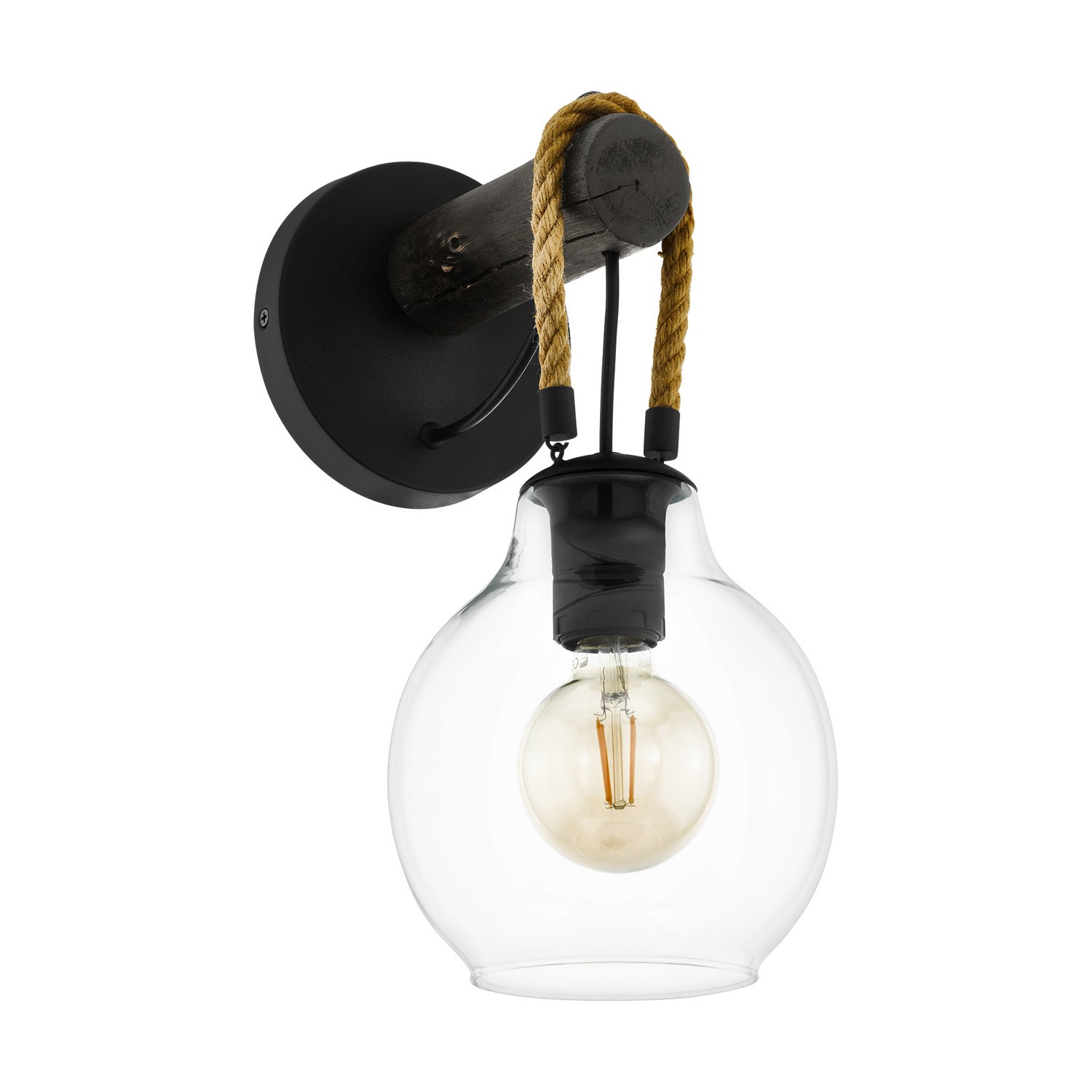 Eglo Canada - 43619A - One Light Wall Sconce - Roding - Structured Black