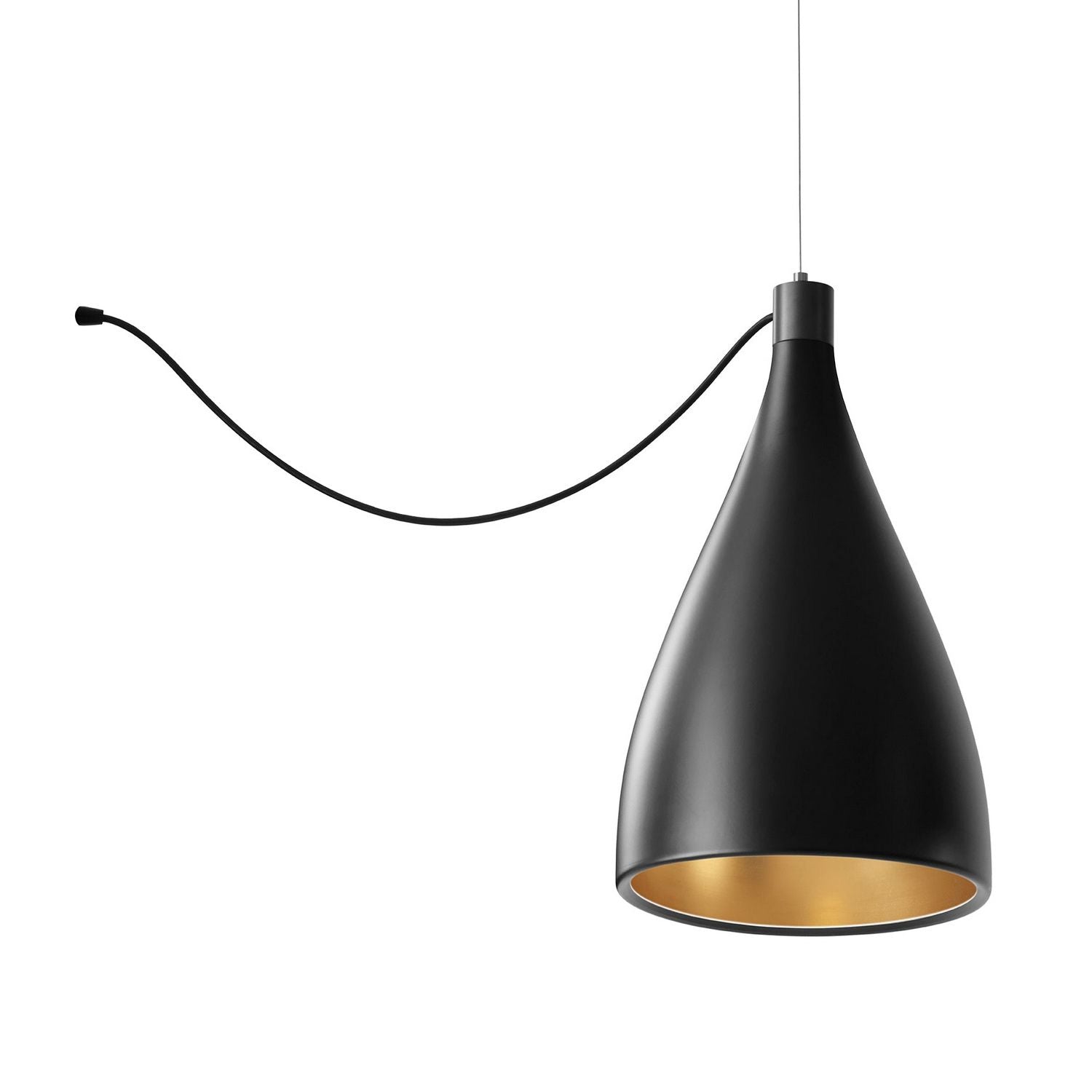 Pablo Designs - SWEL STR XL SNG NRW BLK/BRA - LED Chandelier - Swell - Black/ Brass
