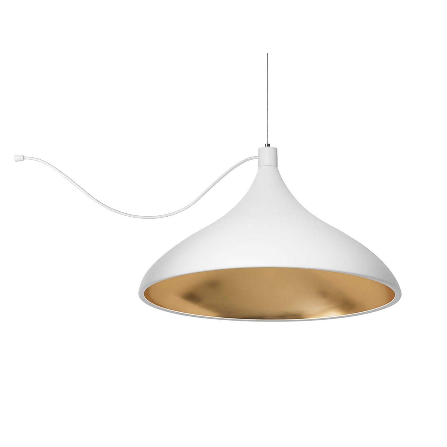 Pablo Designs - SWEL STR XL SNG WID WHT/BRA - LED Chandelier - Swell - White/ Brass
