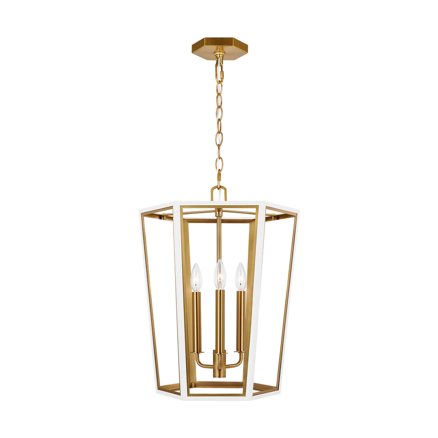 Visual Comfort Studio Canada - AC1083MWTBBS - Three Light Lantern - Curt - Matte White