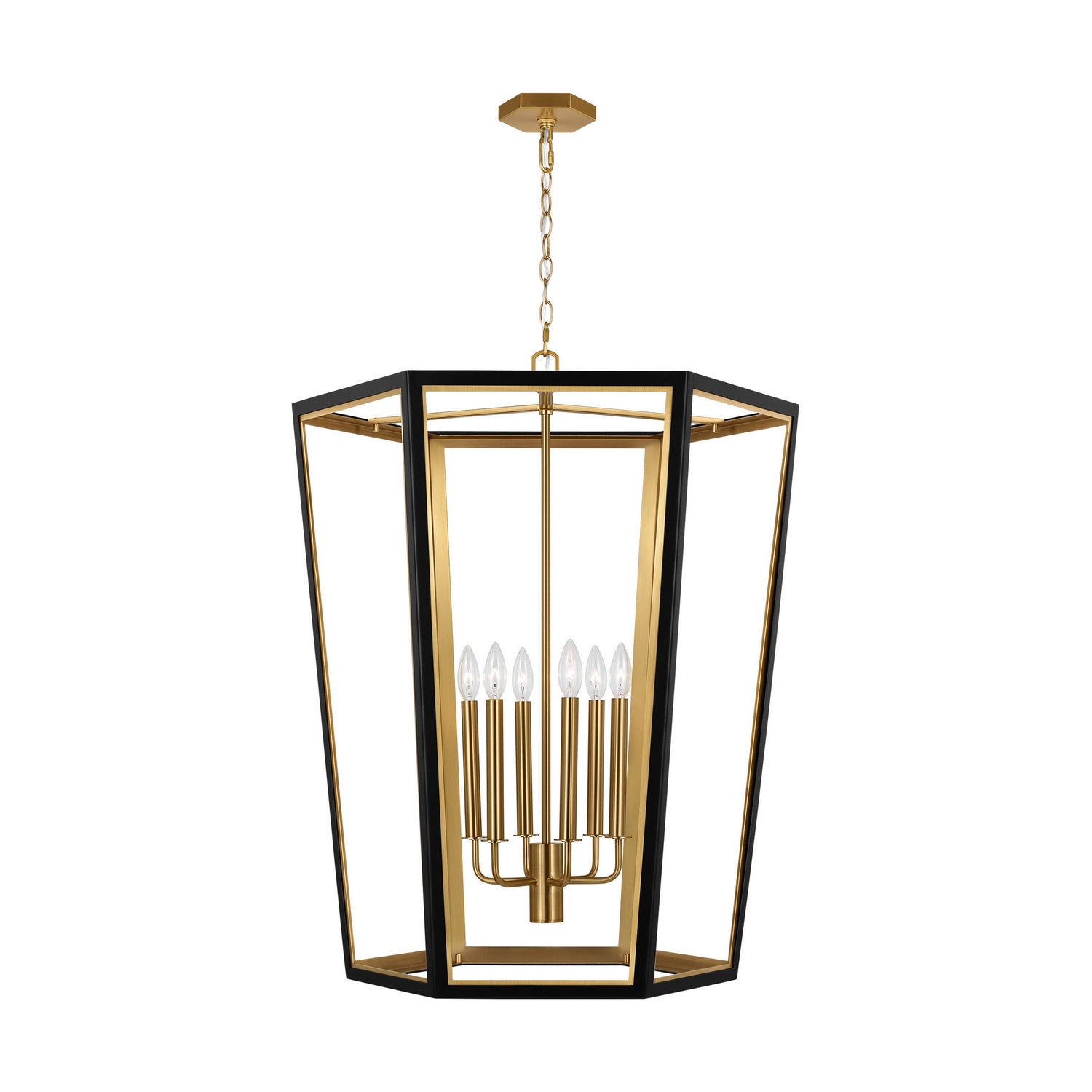Visual Comfort Studio Canada - AC1106MBKBBS - Six Light Lantern - Curt - Midnight Black