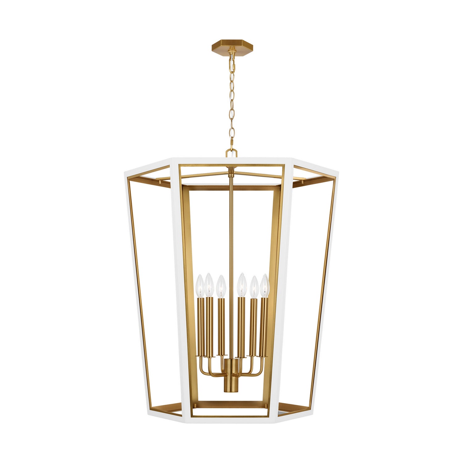 Visual Comfort Studio Canada - AC1106MWTBBS - Six Light Lantern - Curt - Matte White
