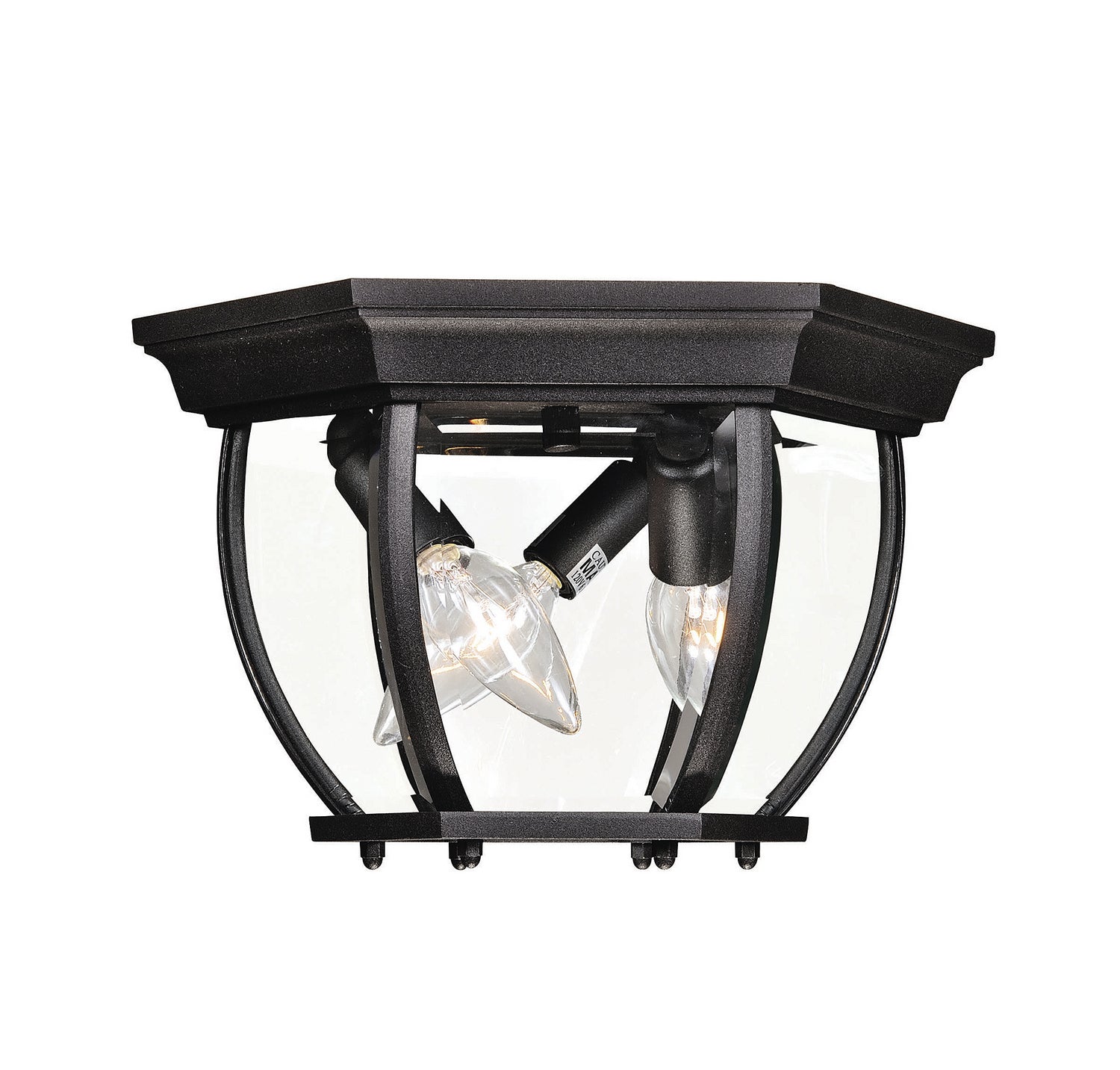 Meridian M50059BK Trois lampes extérieures Plafonnier en noir