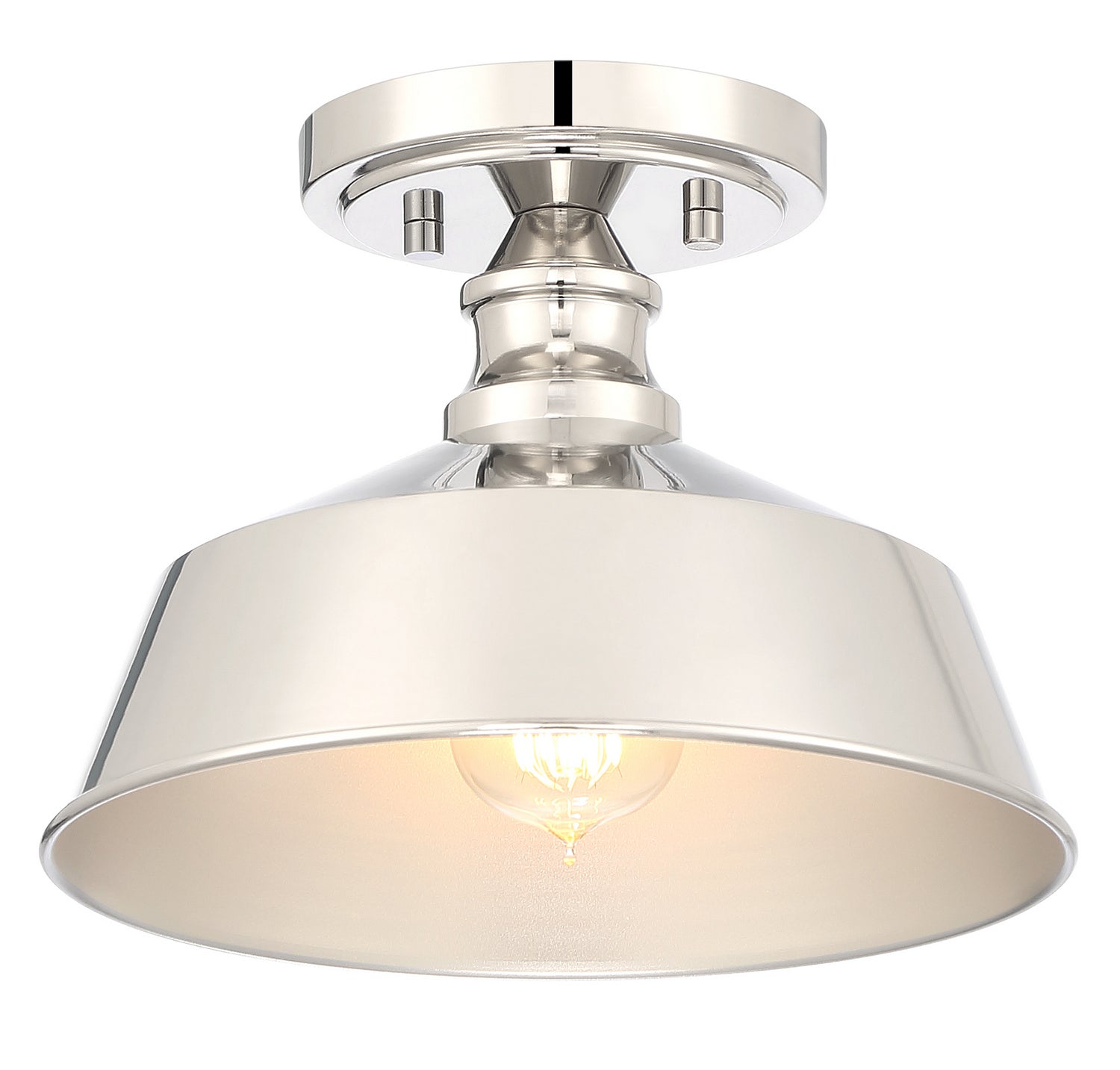 Meridian M60068PN Une lumière semi-Plafonnier en nickel poli