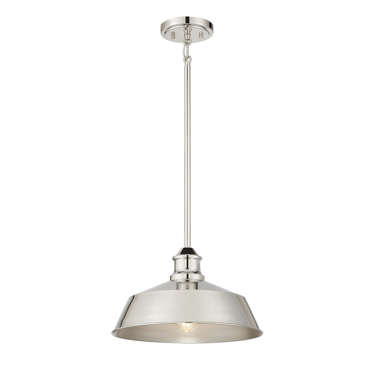 Meridian M7021PN One Light Pendant in Polished Nickel