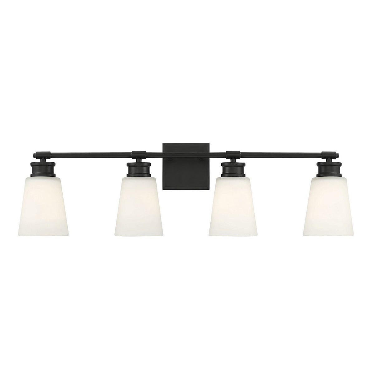 Meridian M80056MBK Four Light Bathroom Vanity Light in Matte Black