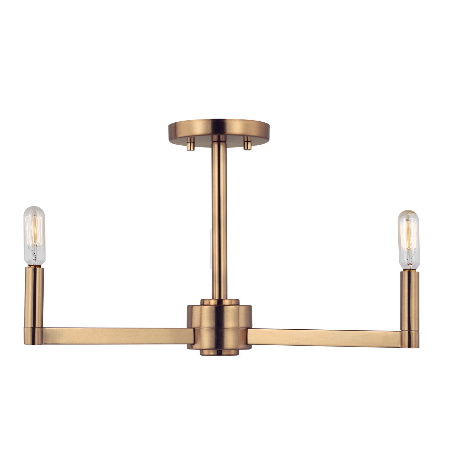 Visual Comfort Studio Canada - 7764203-848 - Three Light Semi-Flush Mount - Fullton - Satin Brass