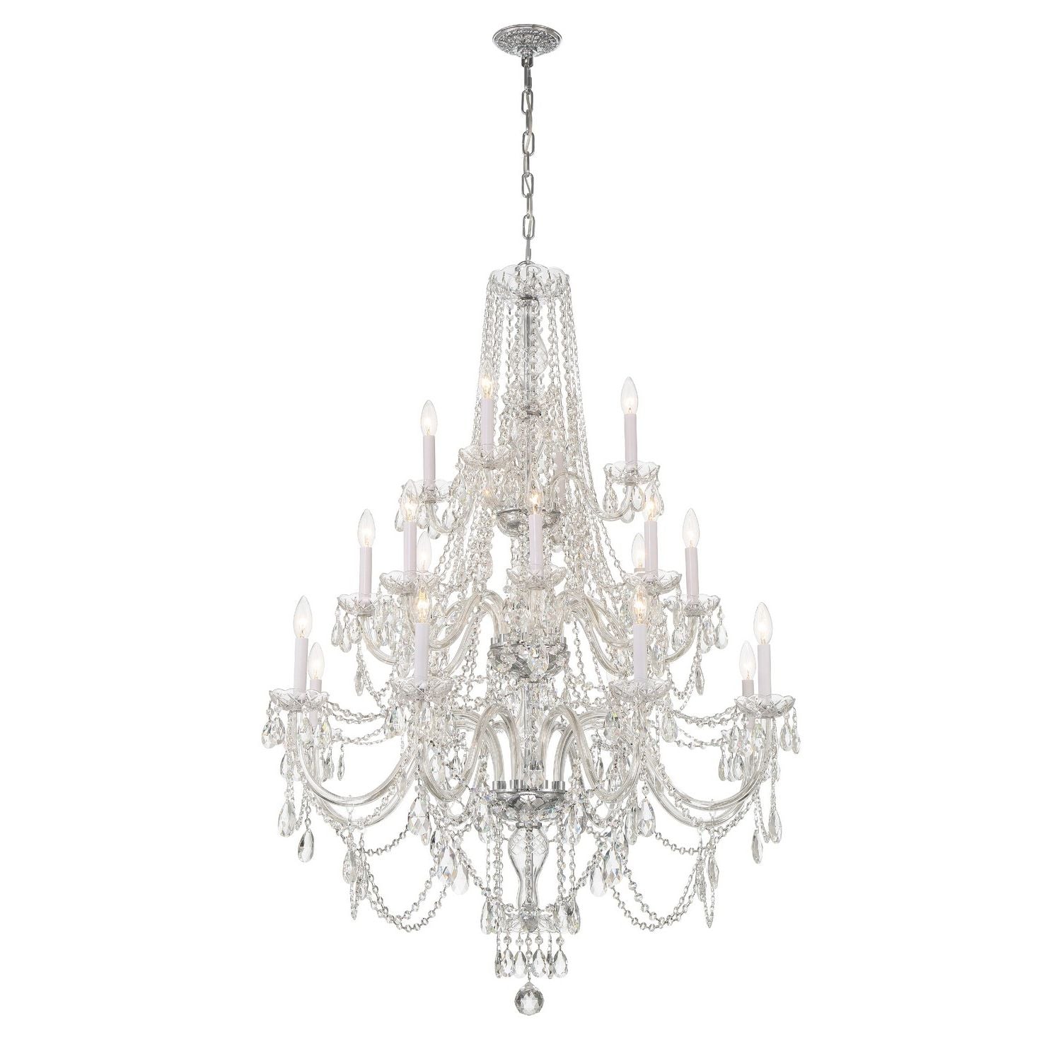 Crystorama - 1157-CH-CL-MWP - 20 Light Chandelier - Traditional Crystal - Polished Chrome