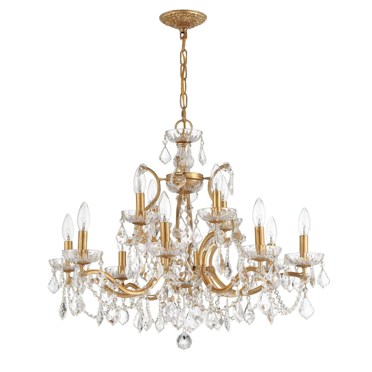 Crystorama - 4456-GA-CL-SAQ - 12 Light Chandelier - Filmore - Antique Gold