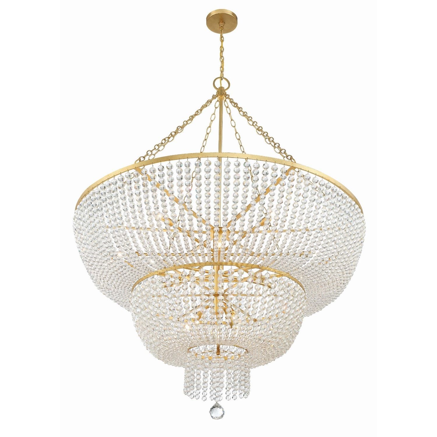 Crystorama - 614-GA - 15 Light Chandelier - Rylee - Antique Gold