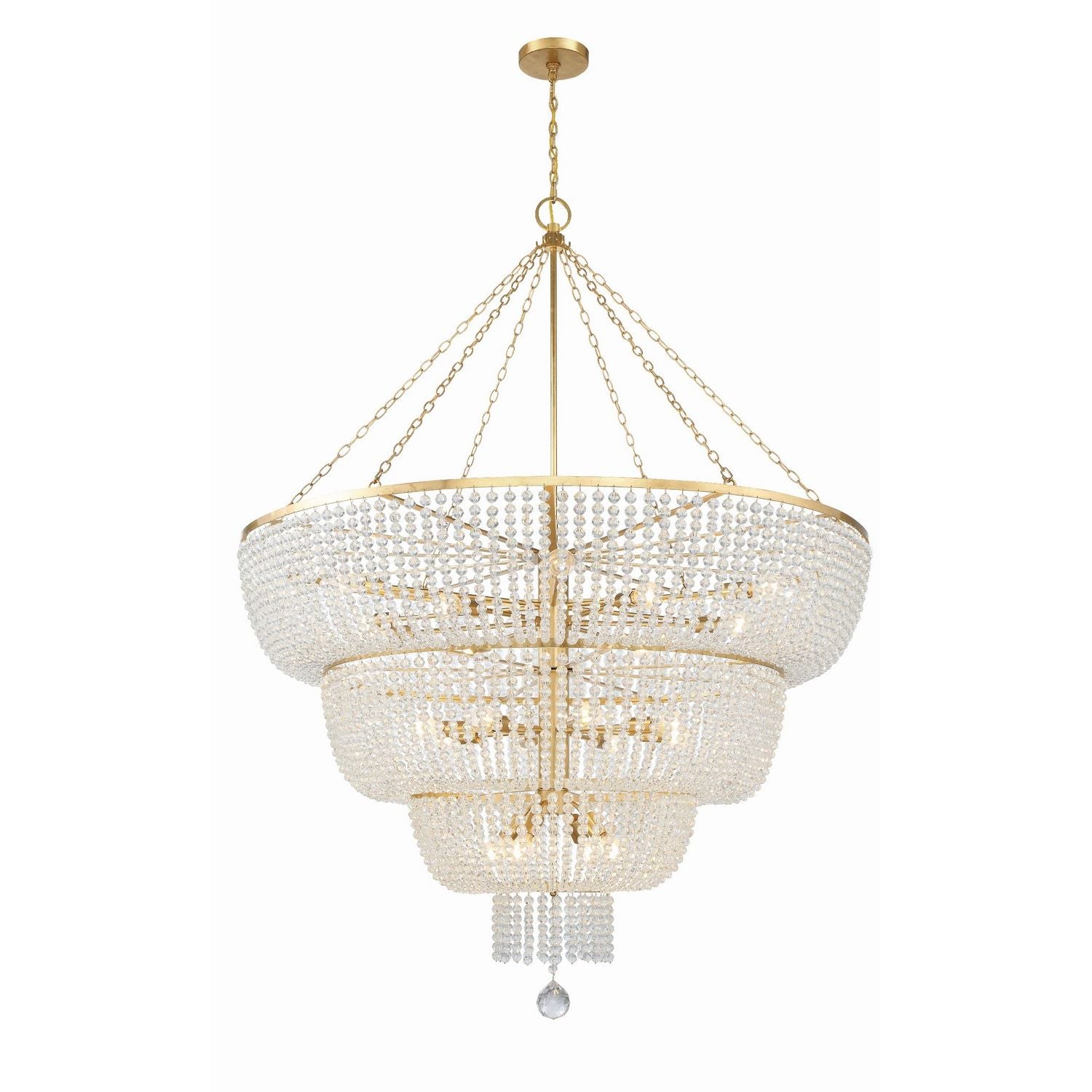 Crystorama - 618-GA - 24 Light Chandelier - Rylee - Antique Gold