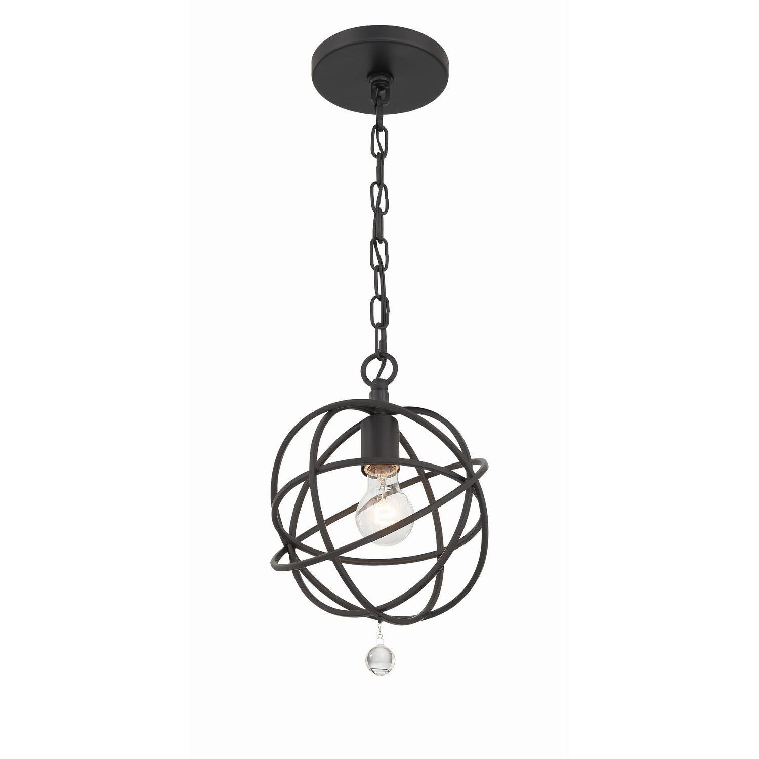 Crystorama - 9220-BK - One Light Pendant - Solaris - Black