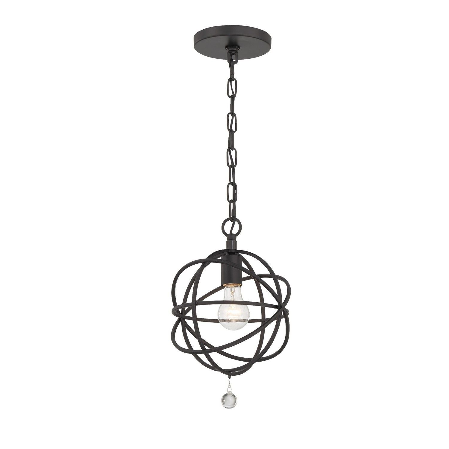 Crystorama - 9220-BK - One Light Pendant - Solaris - Black