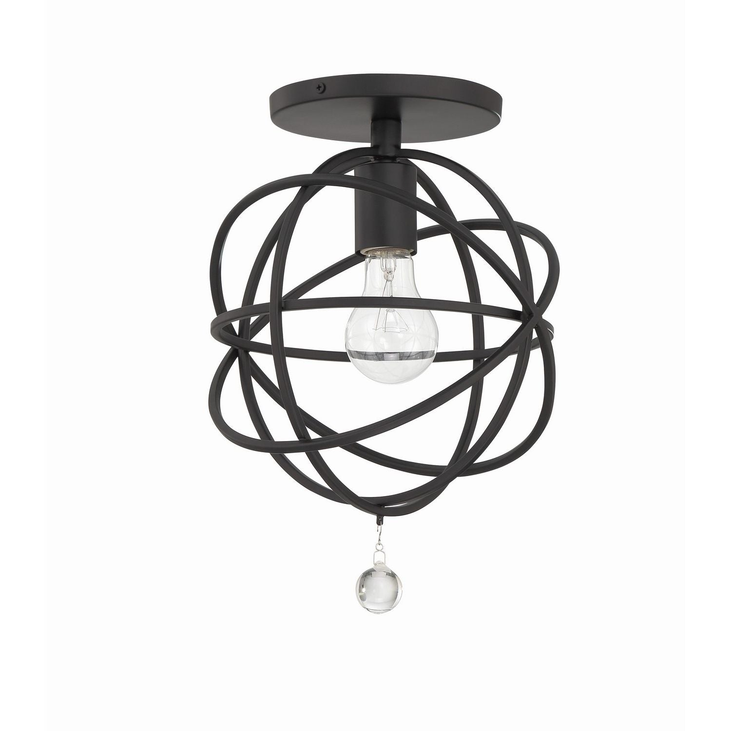 Crystorama - 9220-BK_CEILING - One Light Semi Flush Mount - Solaris - Black