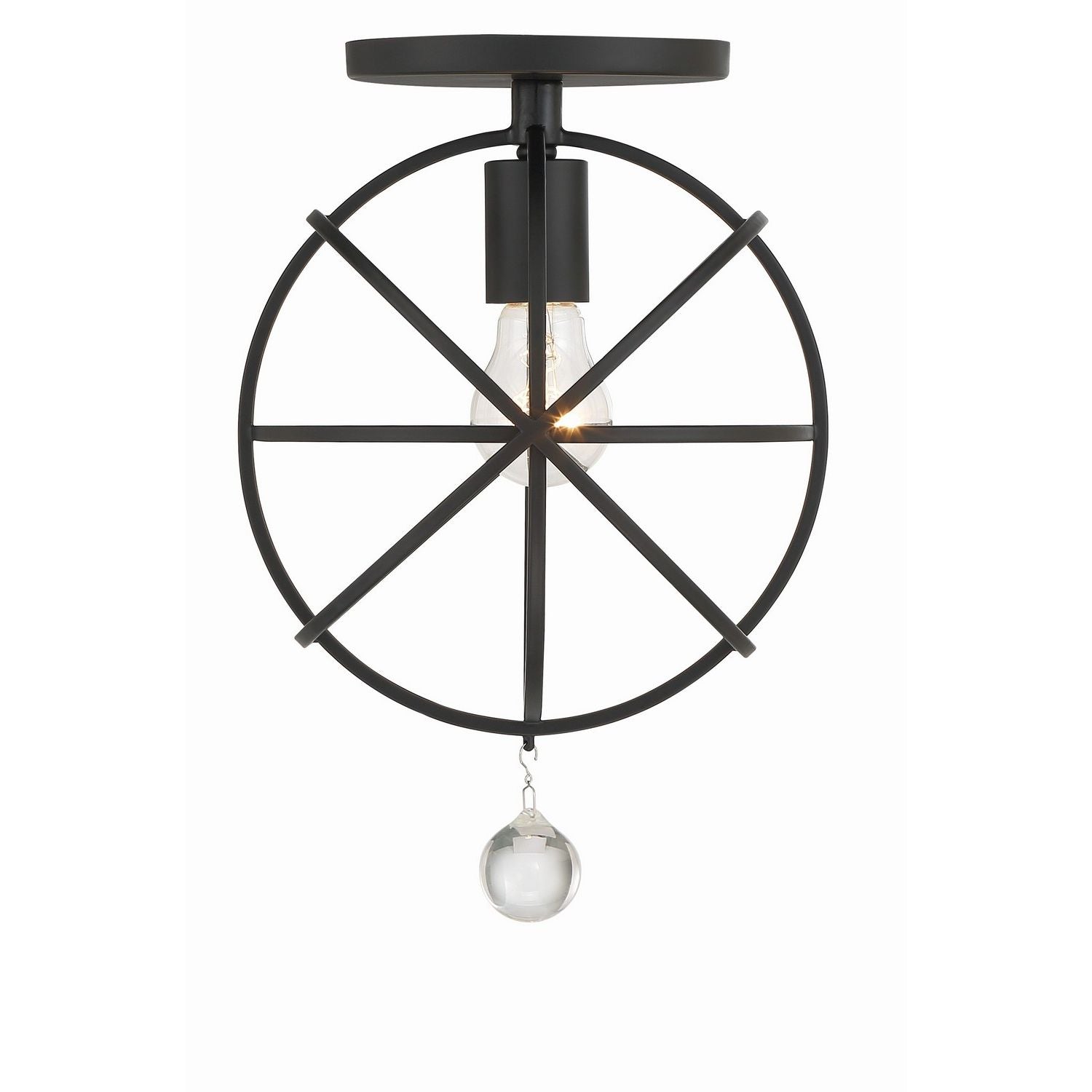 Crystorama - 9220-BK_CEILING - One Light Semi Flush Mount - Solaris - Black