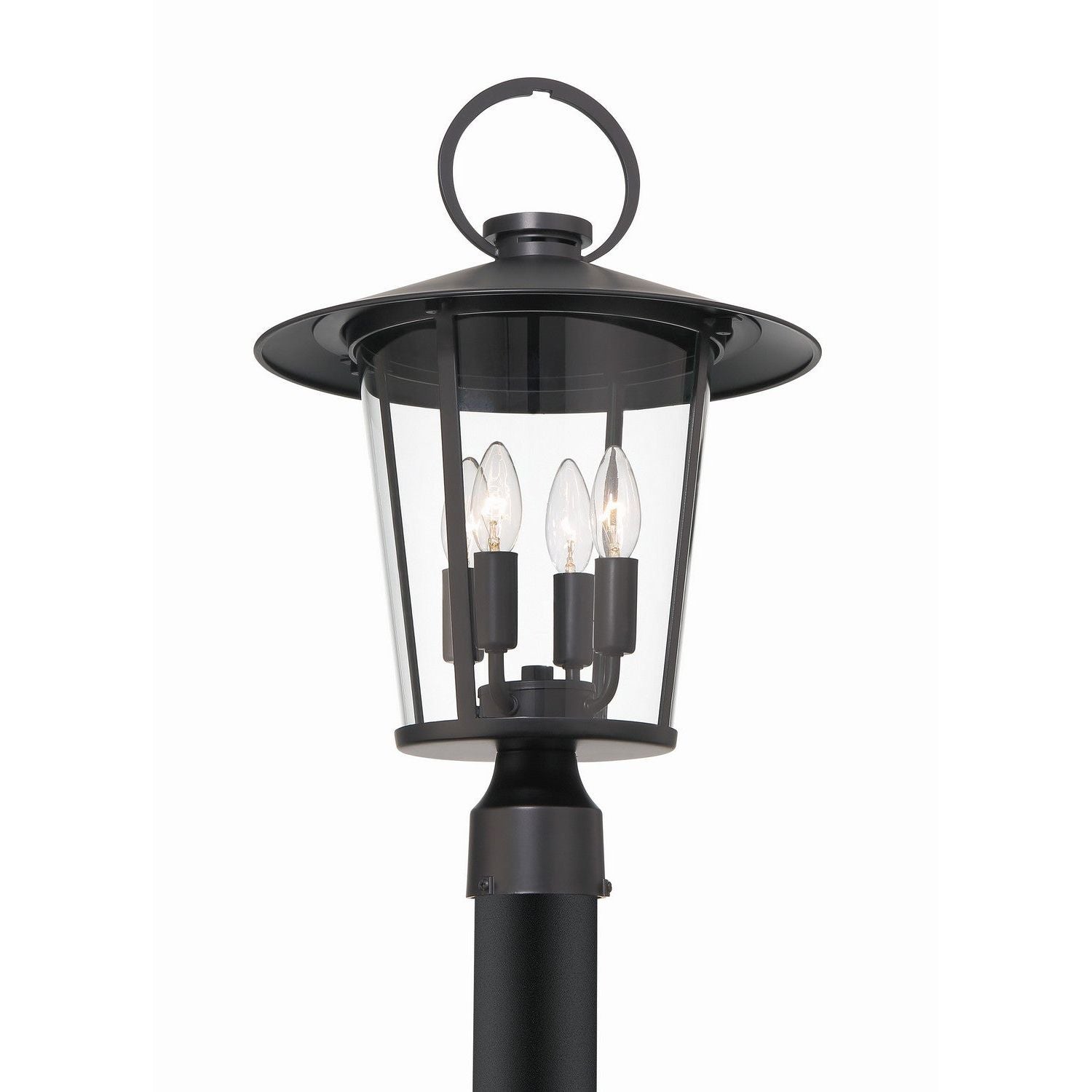 Crystorama - AND-9209-CL-MK - Four Light Outdoor Post Mount - Andover - Matte Black