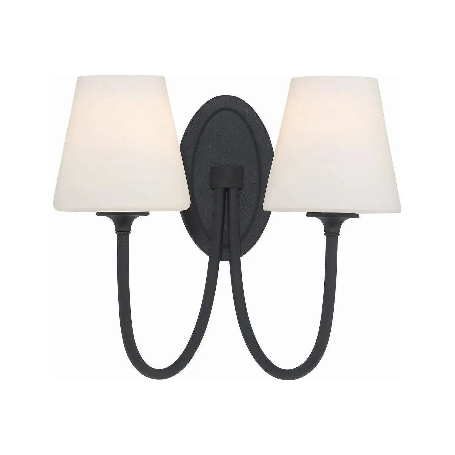Crystorama - JUN-10322-BF - Two Light Wall Mount - Juno - Black Forged