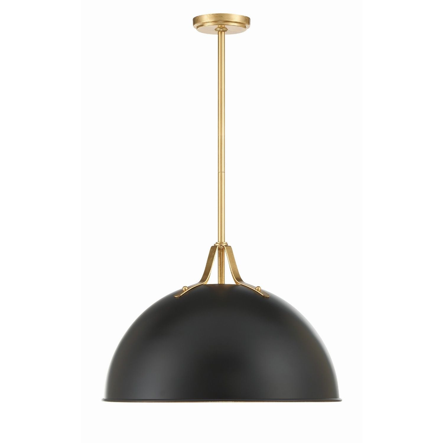 Crystorama - SOT-18015-MK-GA - One Light Pendant - Soto - Matte Black + Antique Gold