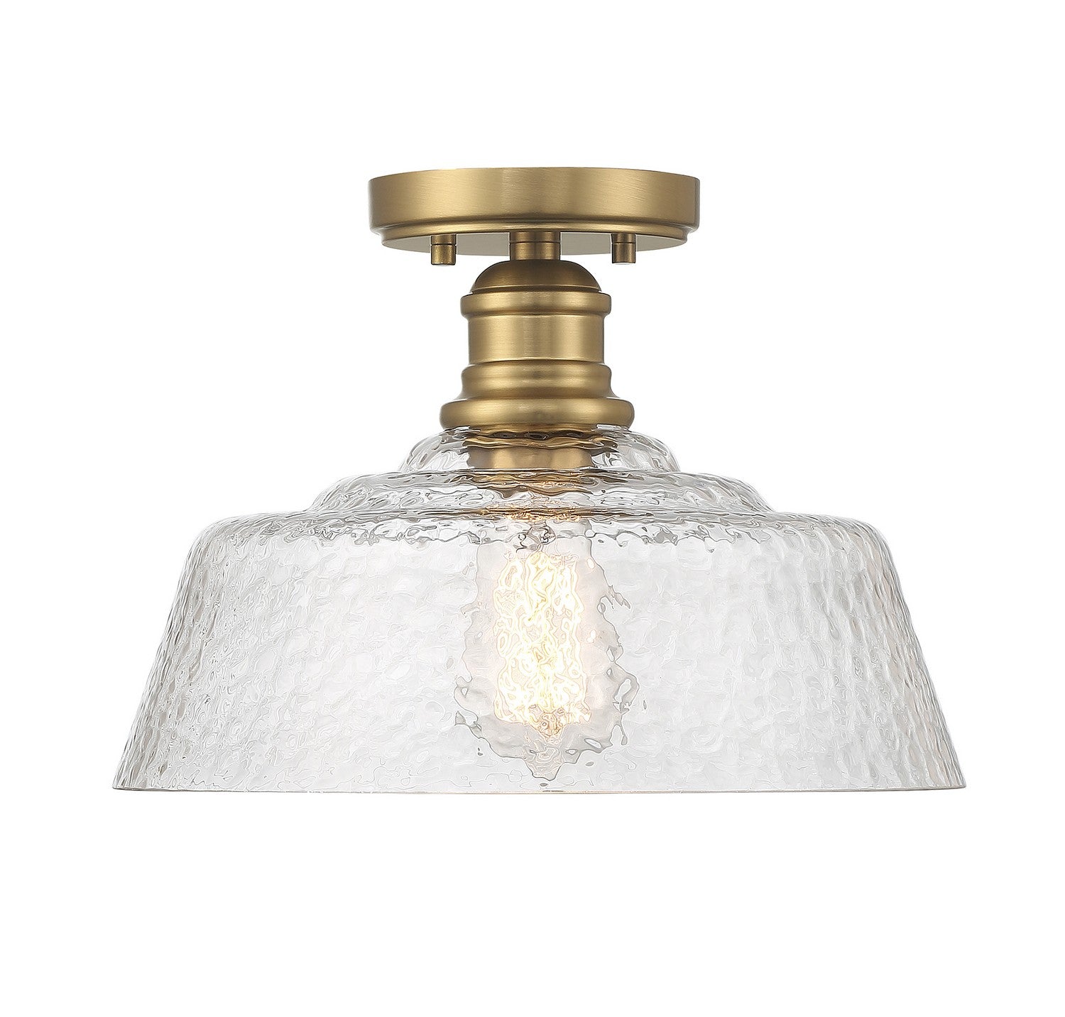 Meridian M60070NB Une lumière semi--Plafonnier en laiton naturel