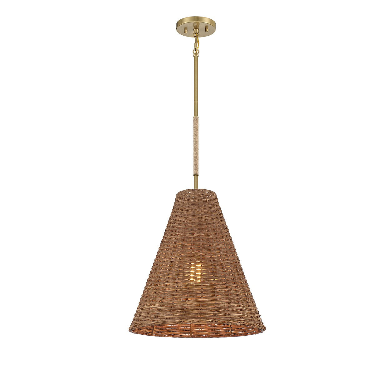 Lumière Meridian M7036NRNB One Suspension en laiton naturel