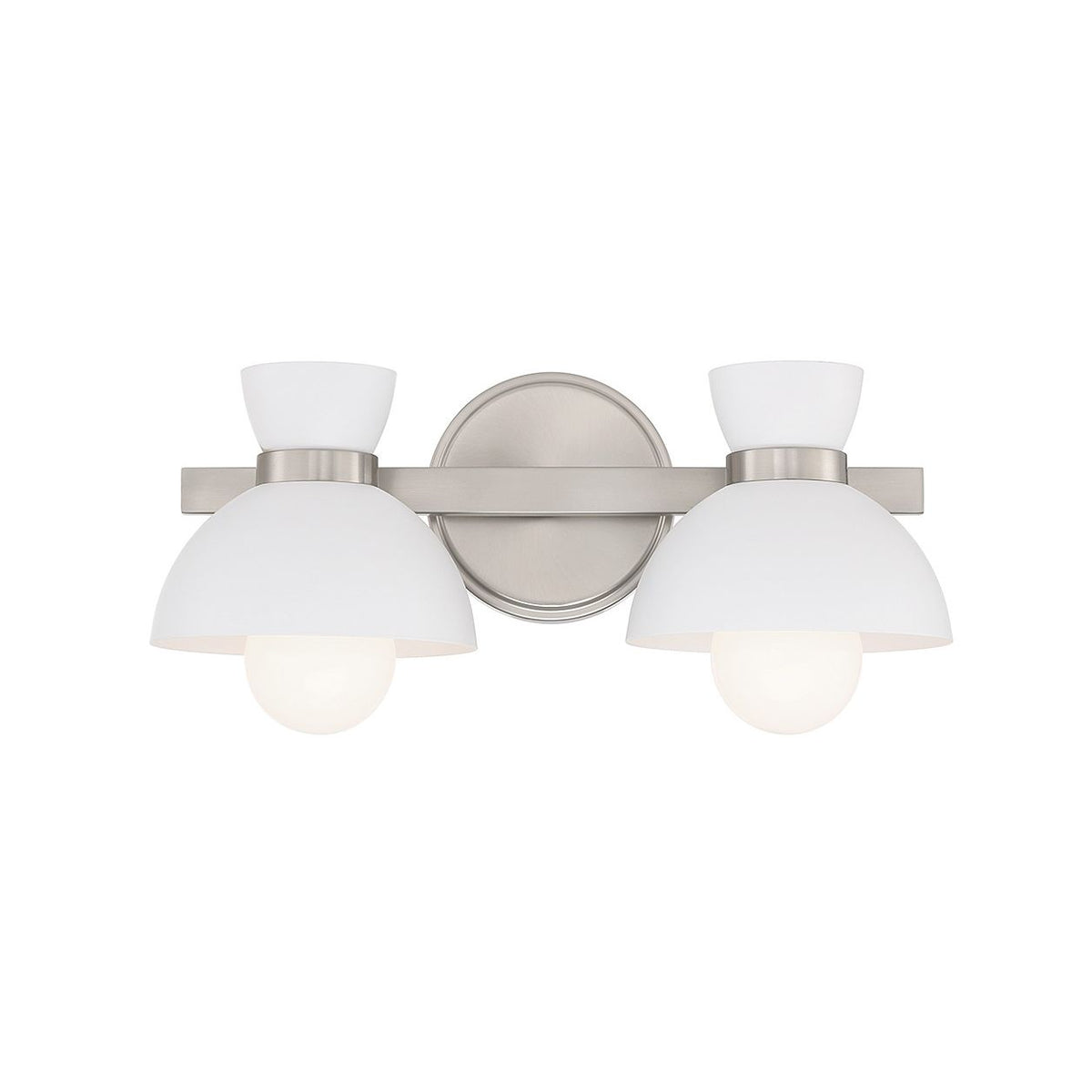 Meridian M80074BN Two Light Bathroom Vanity in Brushed Nickel