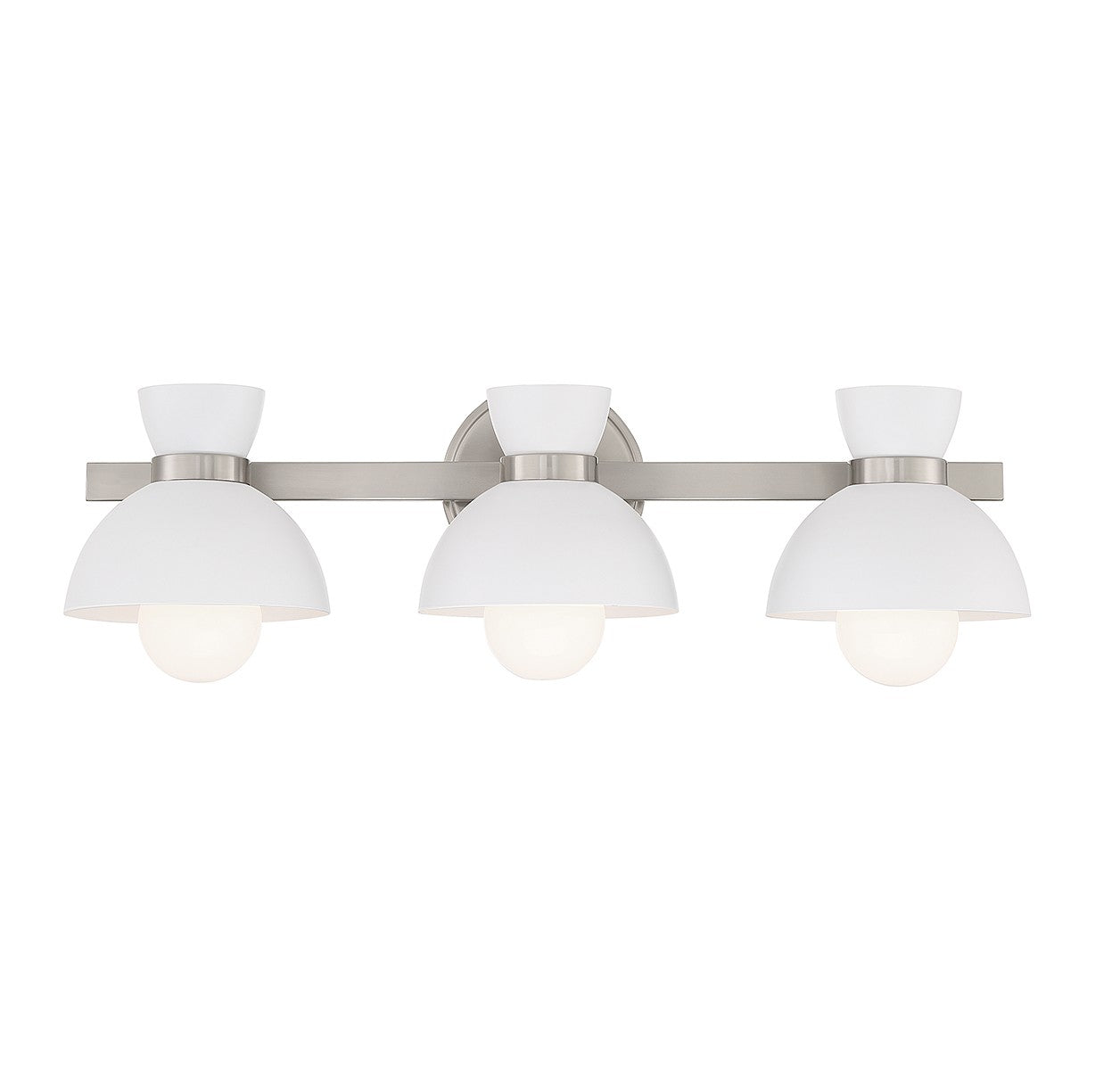 Meridian M80075BN Three Light Bathroom Vanity in Brushed Nickel