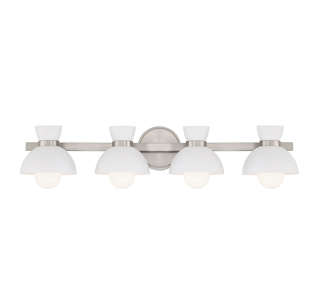 Meridian M80076BN Four Light Bathroom Vanity in Brushed Nickel