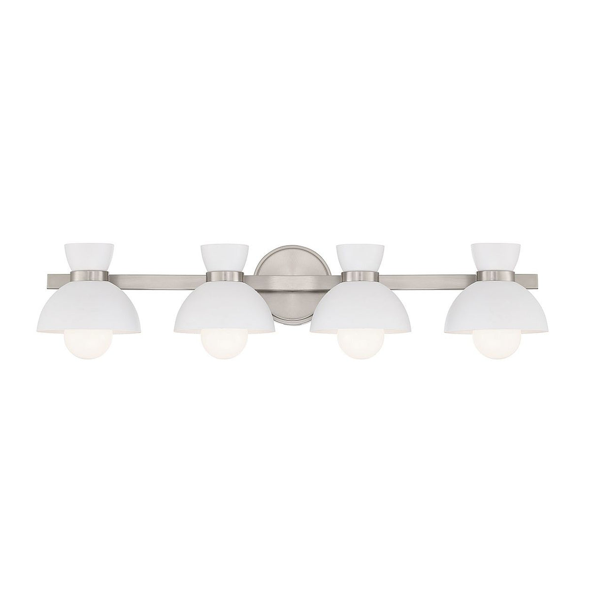 Meridian M80076BN Four Light Bathroom Vanity in Brushed Nickel
