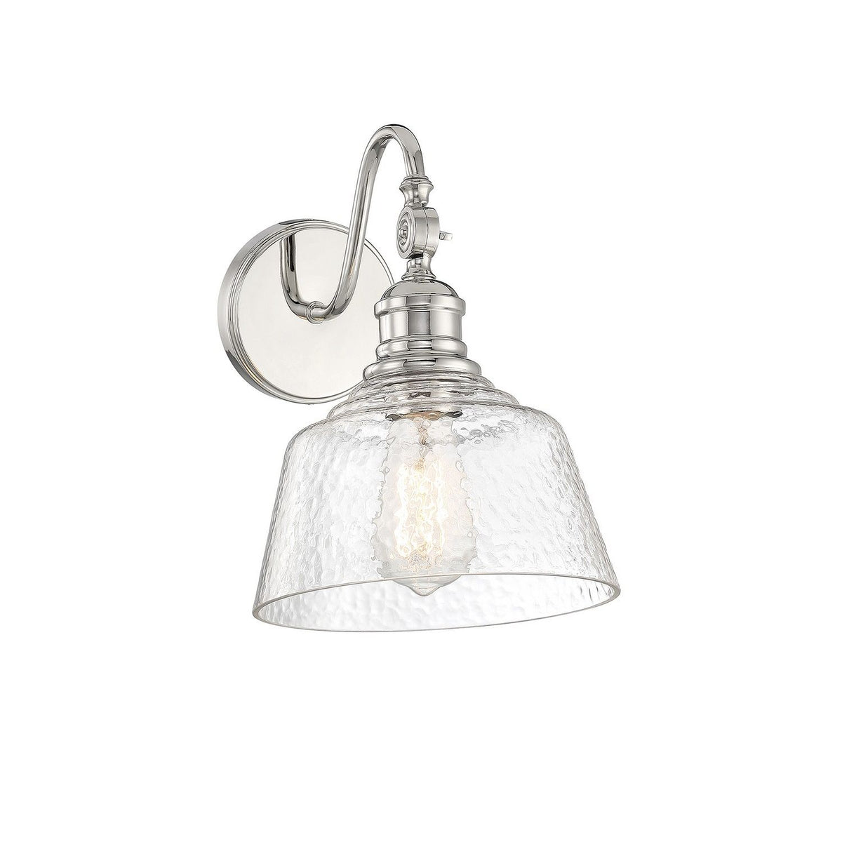 Meridian M90092PN One Light Wall Sconce in Polished Nickel