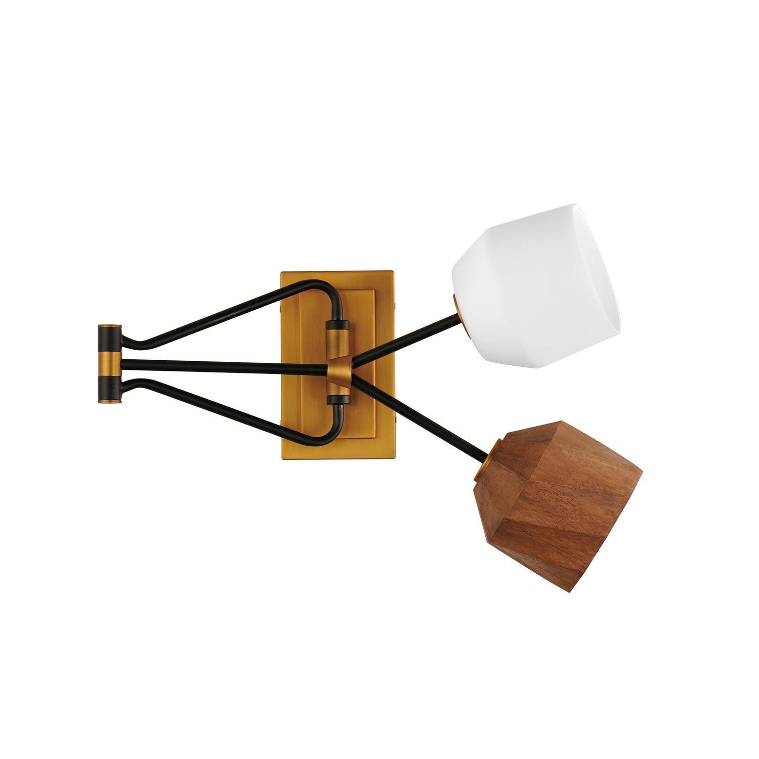 Maxim Lighting 28272DBZAB Akimbo Wall Sconce in Dark Bronze/Antique Brass