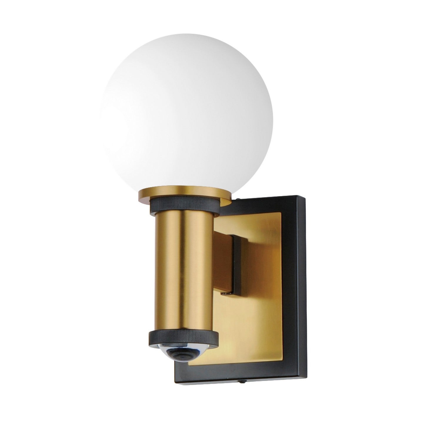Maxim Lighting 32482SWBKNAB San Simeon Wall Sconce in Black / Natural Aged Brass