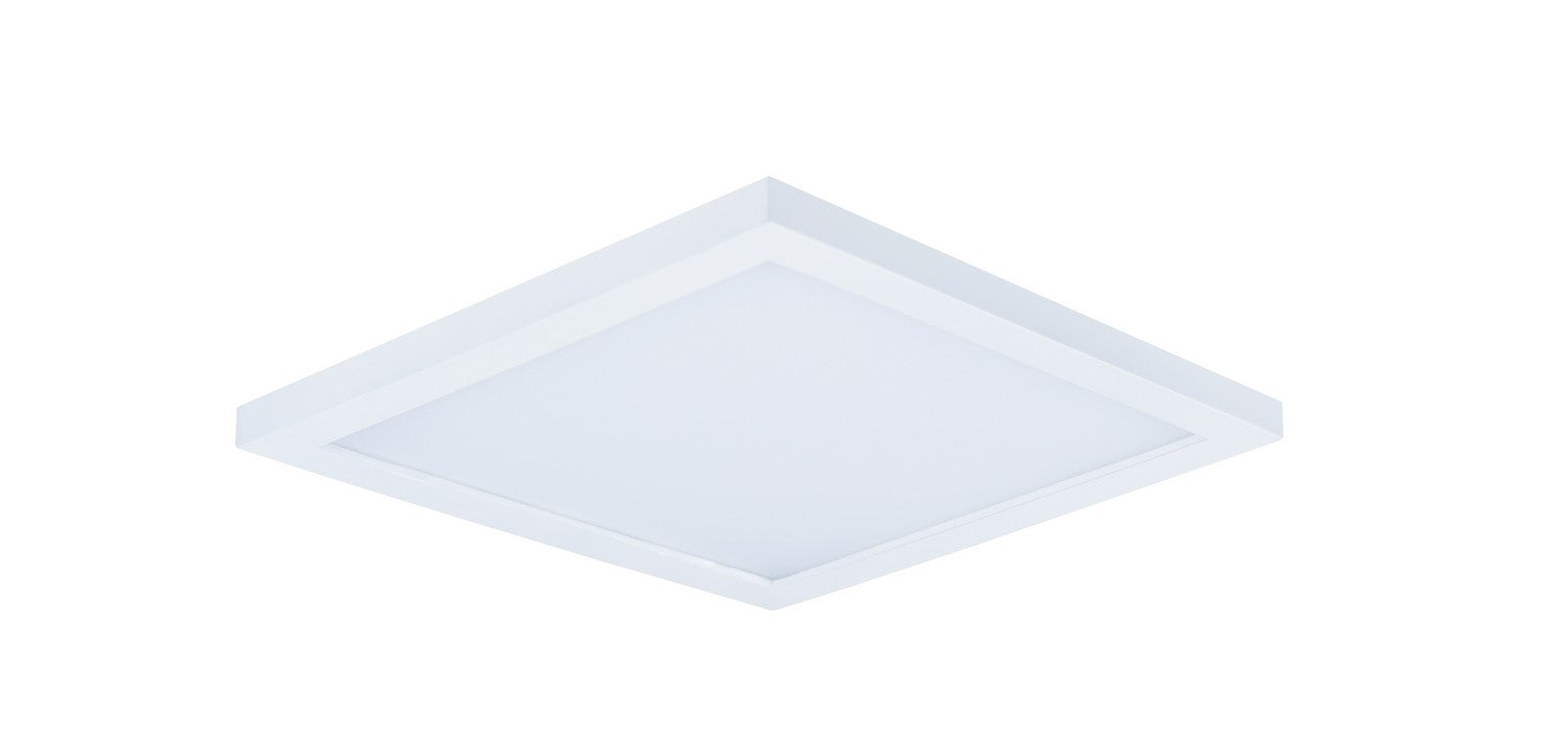 Maxim Lighting 57725WTWT Wafer 0-10V Square LED Flush Mount in White