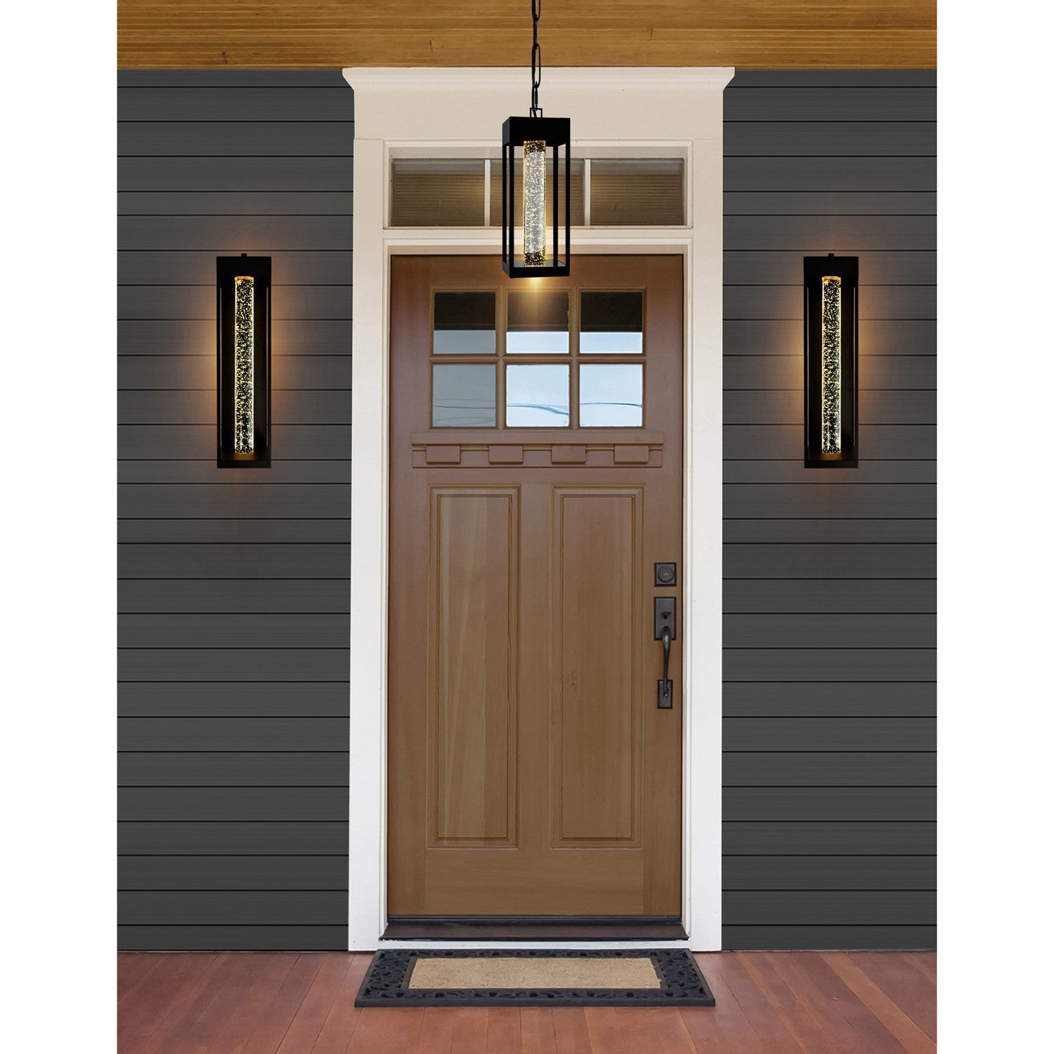CWI Lighting Canada - 1696P5-1-101 - LED Outdoor Hanging Lantern - Rochester - Black
