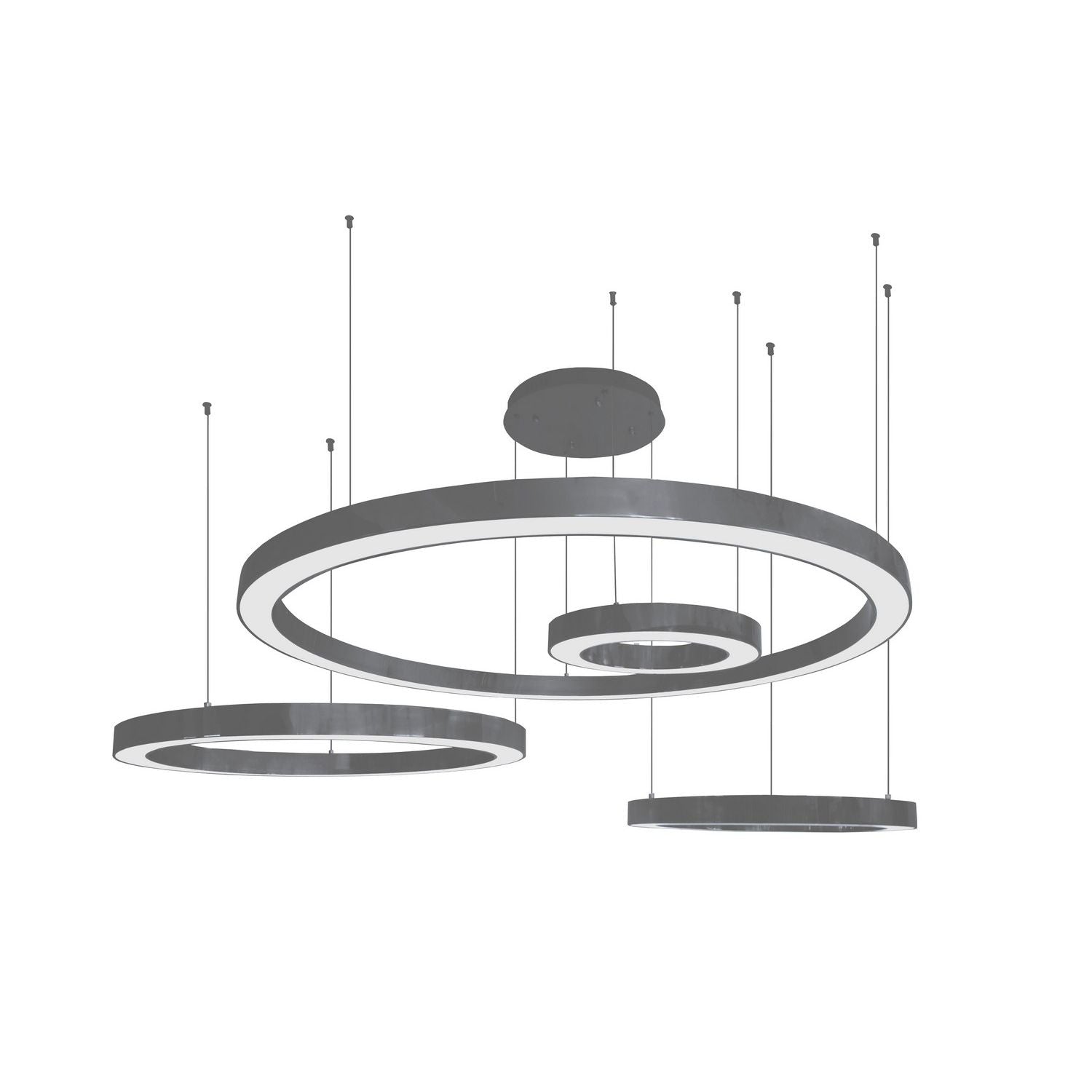 Éclairage d'avenue - HF4444-BK - LED Suspendu - Aria - Chrome noir poli