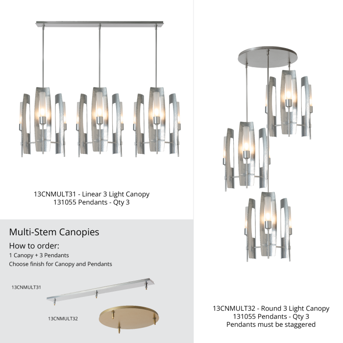 Hubbardton Forge 131055 Passage 3-Light Pendant