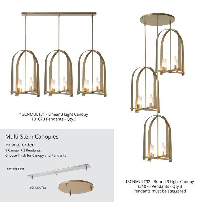 Hubbardton Forge 131070 Triomphe 4-Light Pendant