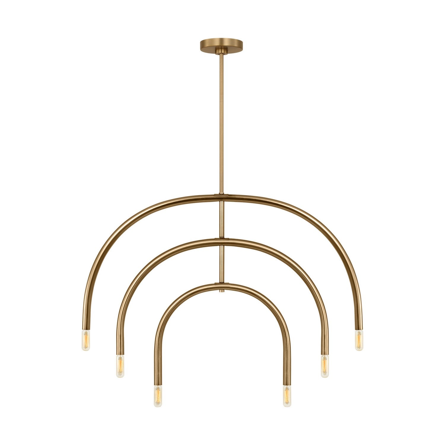 Visual Comfort Studio Canada - DJC1126SB - Six Light Chandelier - Hadden - Satin Brass