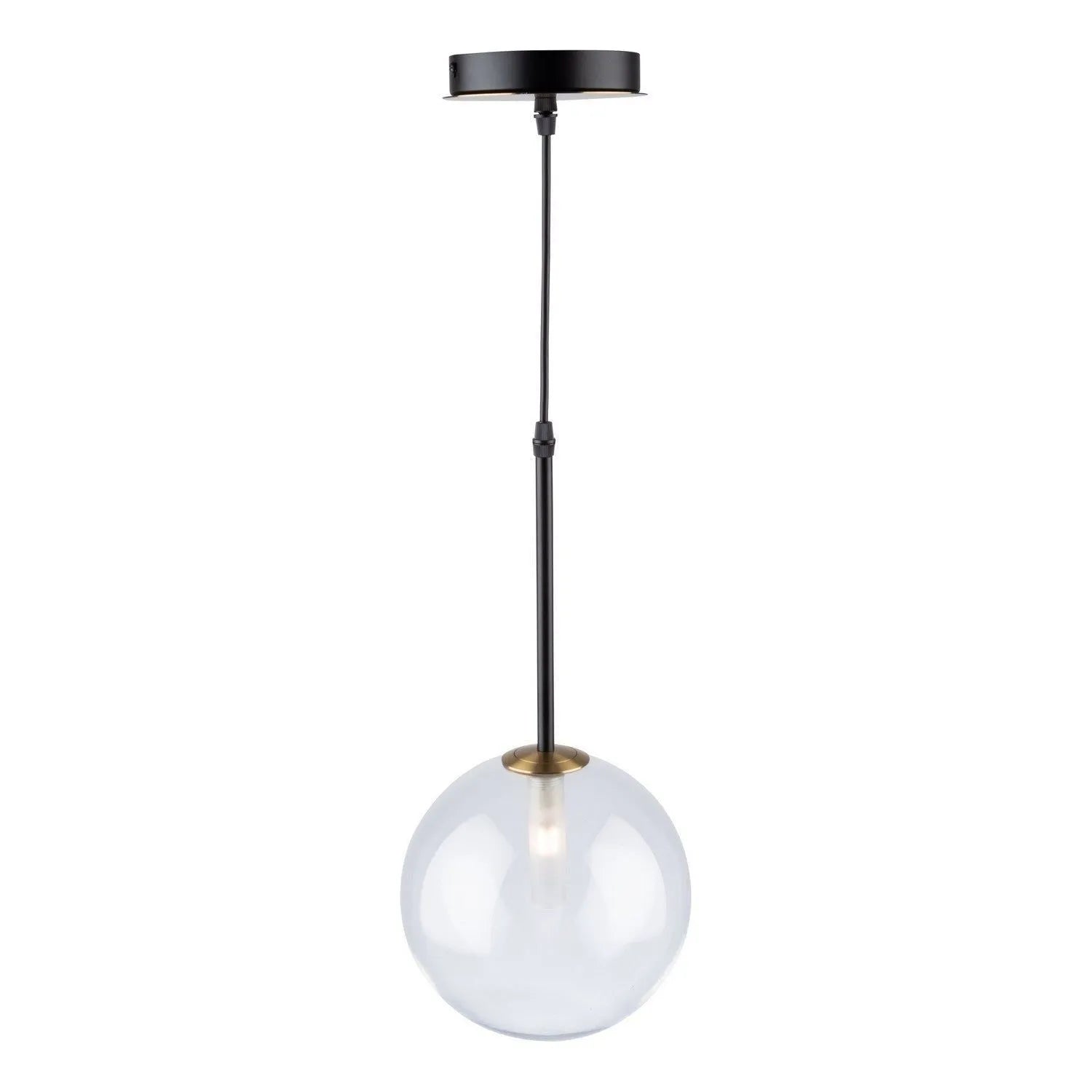 Artcraft Canada - AC11761VB - One Light Pendant - Aurelia - Matte Black & Brass