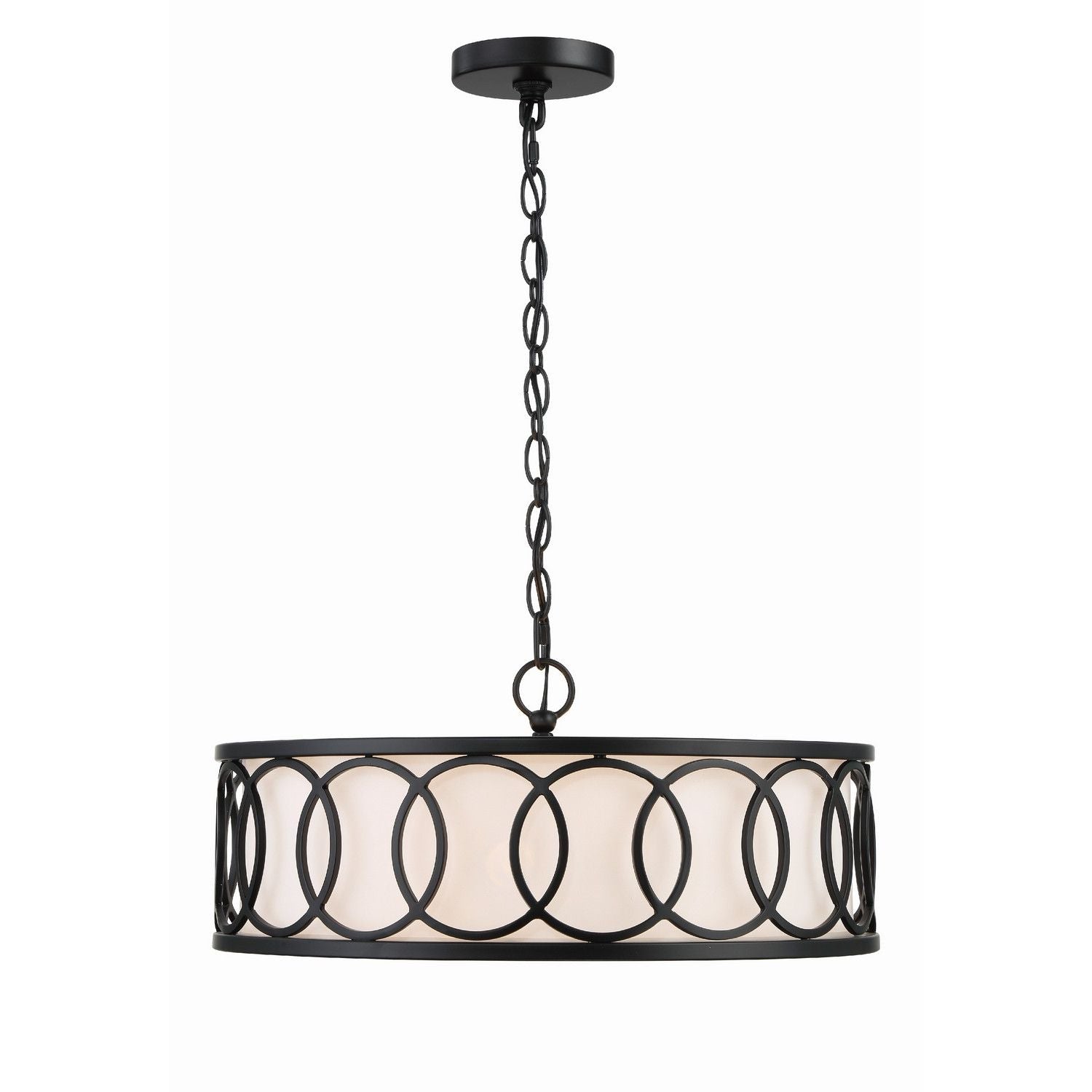 Crystorama - 287-MK - Six Light Chandelier - Graham - Matte Black